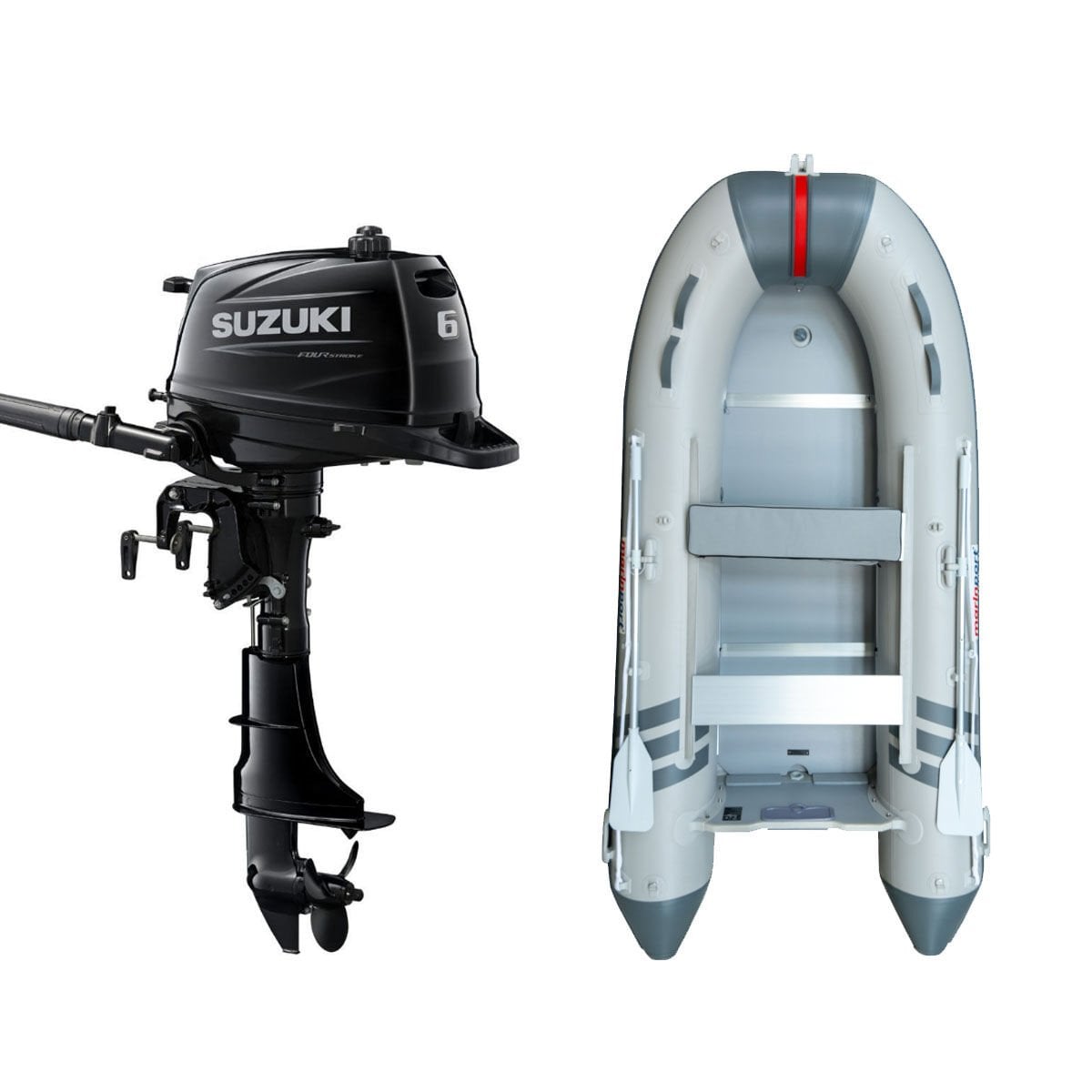 Marinport 3.70 Ahşap Taban Şişme Bot + Suzuki 6 HP Deniz Motoru