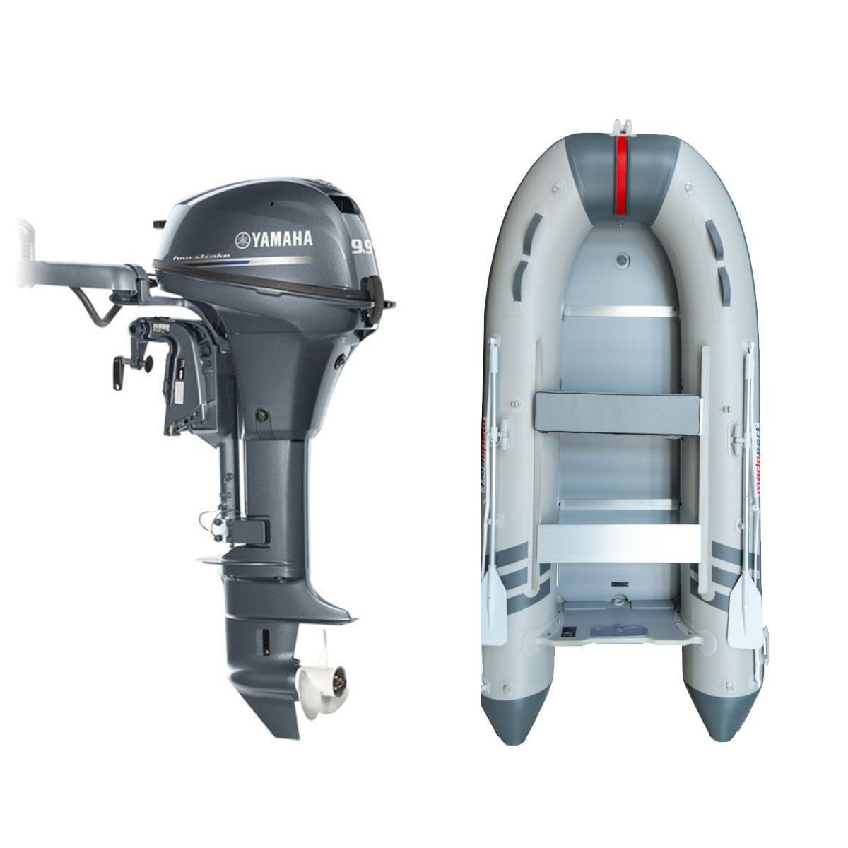 Marinport 3.00 Ahşap Taban Şişme Bot + Yamaha 9.9 HP Deniz Motoru