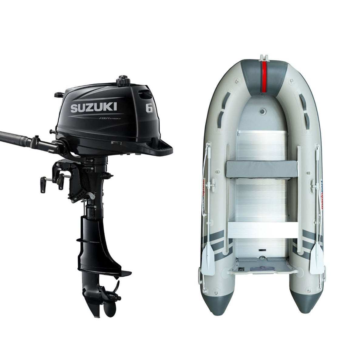 Marinport 3.00 Alüminyum Taban Şişme Bot + Suzuki 6 HP Deniz Motoru