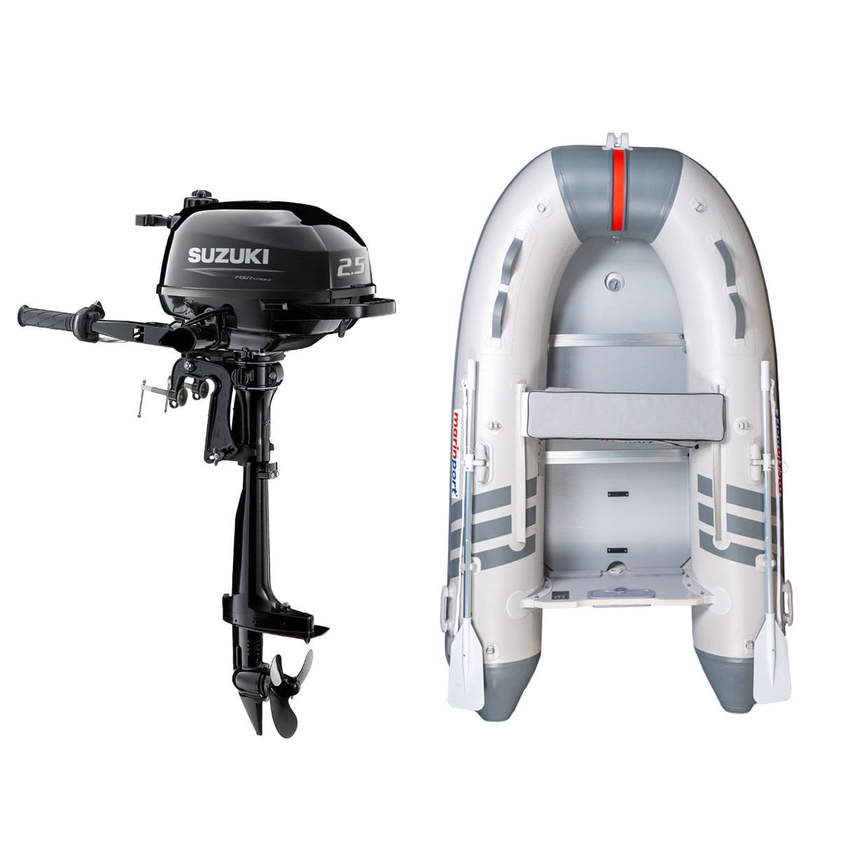 Marinport 2.70 Ahşap Taban Şişme Bot + Suzuki 2.5 HP Deniz Motoru