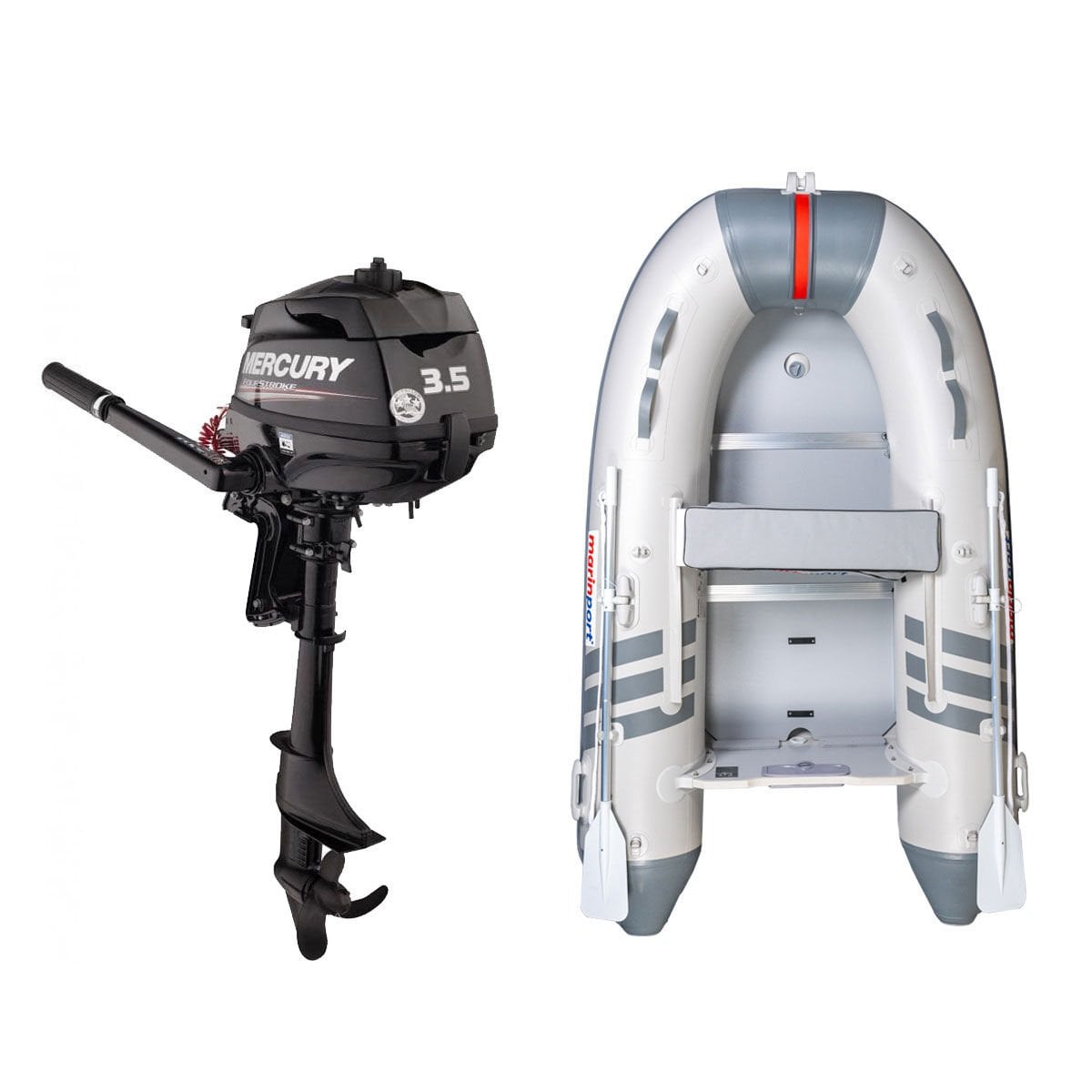 Marinport 2.70 Ahşap Taban Şişme Bot + Mercury 3.5 HP Deniz Motoru