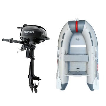 Marinport 2.30 Ahşap Taban Şişme Bot + Suzuki 2.5 HP Deniz Motoru