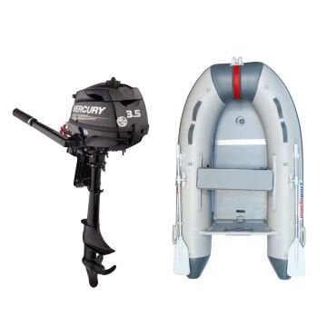 Marinport 2.30 Ahşap Taban Şişme Bot + Mercury 3.5 HP Deniz Motoru