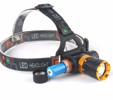 Led Kafa Feneri + Pil Siyah