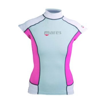 Mares Trilastic Cap Kısa Kol Kadın Rash Guard Pembe