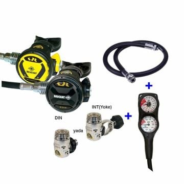 Beuchat Regülatör Set SPORT VR300, Ahtapot, Konsol, BC Hortumu