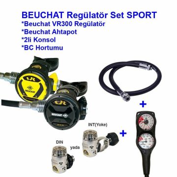 Beuchat Regülatör Set SPORT VR300, Ahtapot, Konsol, BC Hortumu
