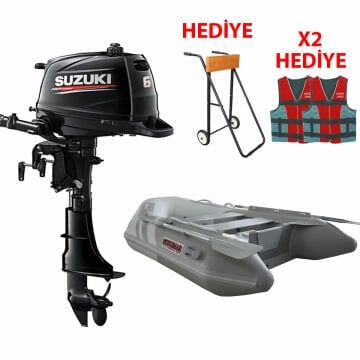 Suzuki 6 Hp Deniz Motoru + Suzumar 265 Alüminyum Tabanlı Bot