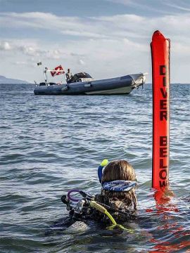 Kraken Şamandıra Deko SAFETYDECO, SMB, Turuncu, İpli, Çantalı