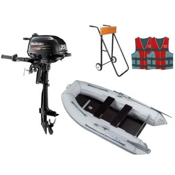 Suzuki 2.5 Hp Deniz Motoru + Admiral 270 Ahşap Tabanlı Bot