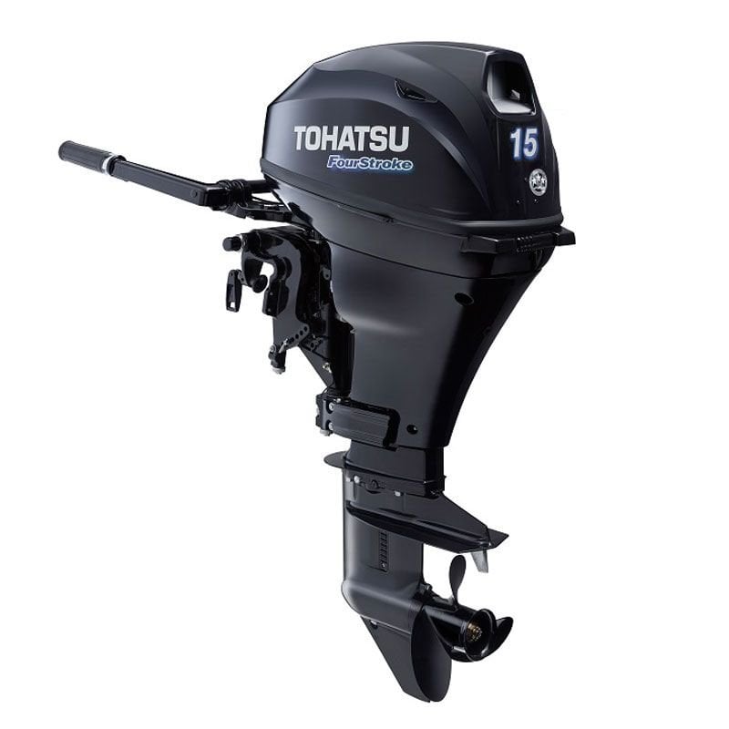 Tohatsu 15HP Uzun Şaft Manuel - Marşlı 4 Zamanlı Deniz Motoru