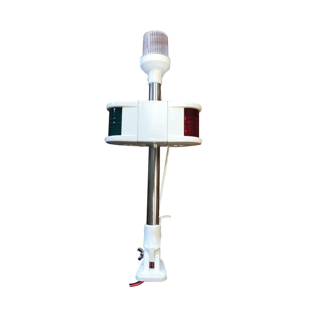 Seyir Feneri Kombine Bayrak Direği 40cm 12V Ampül