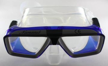 M-05 Maske + Sn-03p Snorkel (10adet) SİYAH-MAVİ