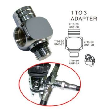 Kraken Regülatör Adaptör AD29 1.kd HP yüksek basınç çoklayıcı 7/16
