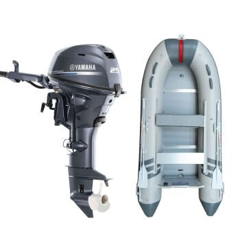 Marinport 4.30 Ahşap Taban Şişme Bot + Yamaha 25 HP Deniz Motoru
