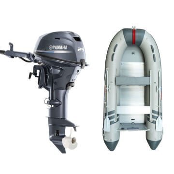 Marinport 4.30 Alüminyum Taban Bot + Yamaha 25 HP Deniz Motoru