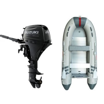 Marinport 4.30 Alüminyum Taban Şişme Bot + Suzuki 20 HP Deniz Motoru