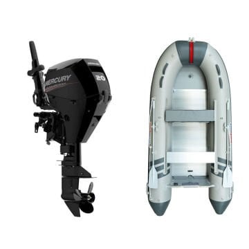 Marinport 4.30 Alüminyum Taban Şişme Bot + Mercury 20 HP Deniz Motoru